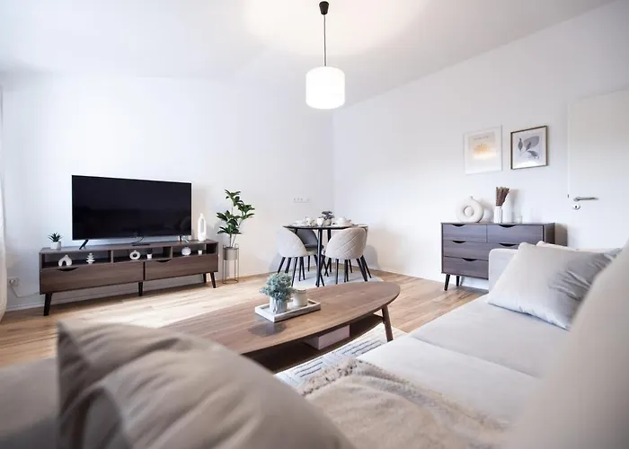 Business Design-apartment - 55qm, Kueche & Arbeitsplatz - By Lott Living Apartment Duisburg